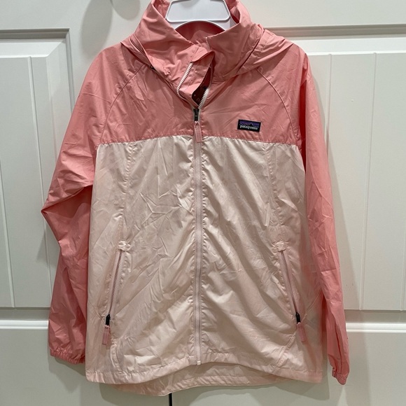 NWT Patagonia Girls XL 14 Pink Light & Variable Hoody Windbreaker Jacket Zip - Picture 2 of 13